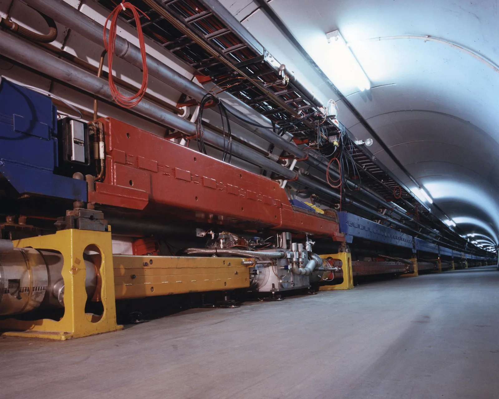 Particle tracks from a physics experiment