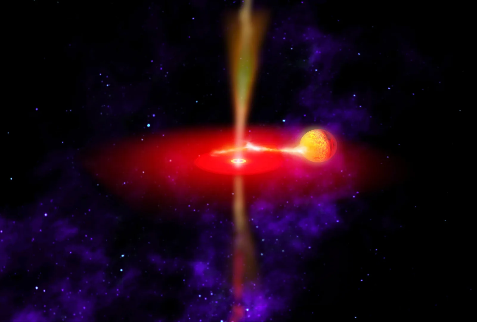 Artist's impression of a black-hole X-ray binary