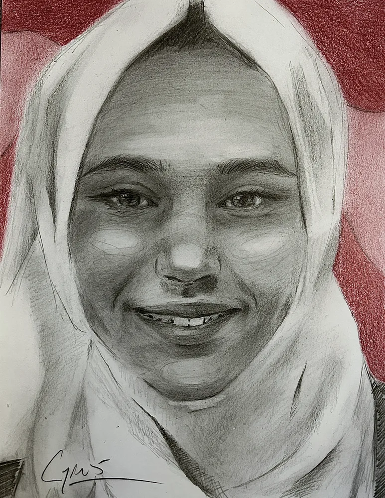 Portrait in a White Hijab